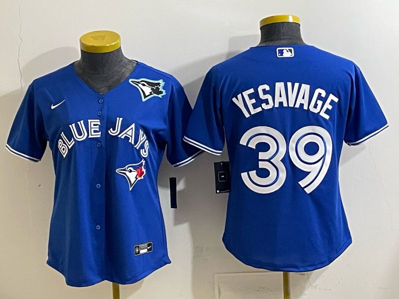 Women 2025 Nike Toronto Blue Jays #39 Yesavage Blue Game MLB Jersey 04->women mlb jersey->Women Jersey